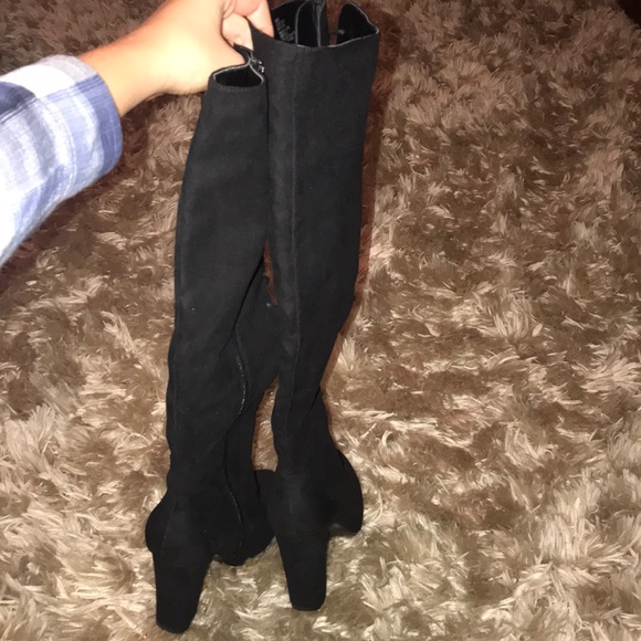 🖤over the knee black lace up boots - Picture 7 of 8